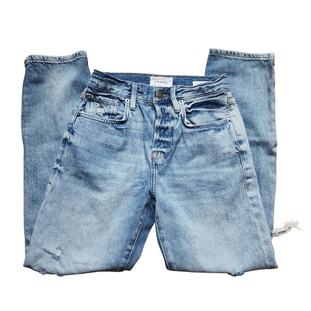 Frame Jeans Women's Size 23 Blue Le Original Light Wash Distressed Stains READ